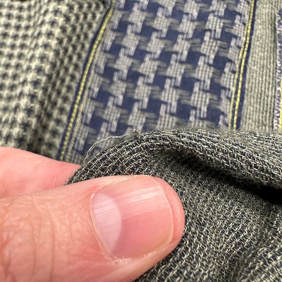 Vintage Dress Green Blue Boho 1990s Alexandra Pierce Patchwork Kokopelli Medium - Picture 6 of 8